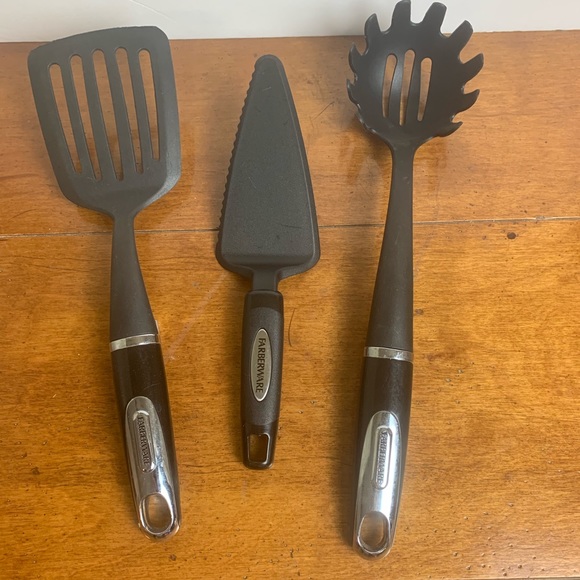 Farberware Kitchen Kitchen Utensil Spatula Pie Knife Pasta Black